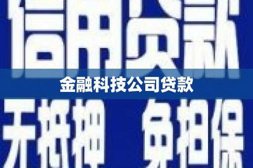 松原金融科技公司贷款