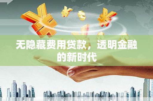 松原无隐藏费用贷款，透明金融的新时代