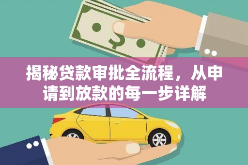 松原揭秘贷款审批全流程，从申请到放款的每一步详解