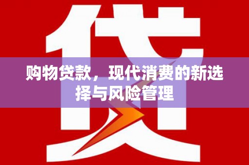 松原购物贷款，现代消费的新选择与风险管理