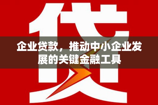 松原企业贷款，推动中小企业发展的关键金融工具