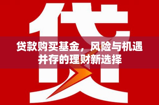 松原贷款购买基金，风险与机遇并存的理财新选择
