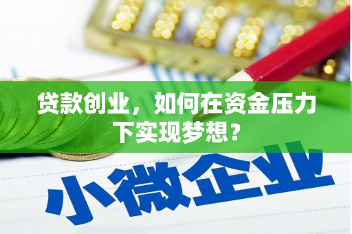 松原贷款创业，如何在资金压力下实现梦想？