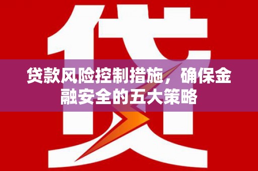 松原贷款风险控制措施，确保金融安全的五大策略