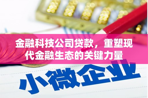 松原金融科技公司贷款，重塑现代金融生态的关键力量