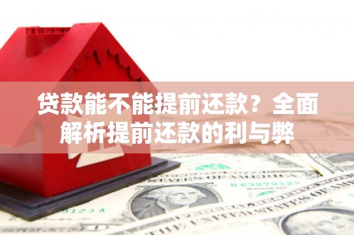 松原贷款能不能提前还款？全面解析提前还款的利与弊