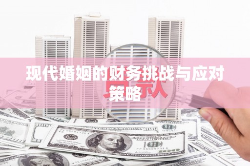 松原现代婚姻的财务挑战与应对策略